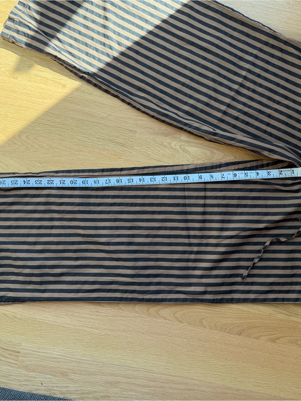 ASOS Glamorous Striped Wide-Leg Pants in Brown & Black size 10 - Picture 9 of 10